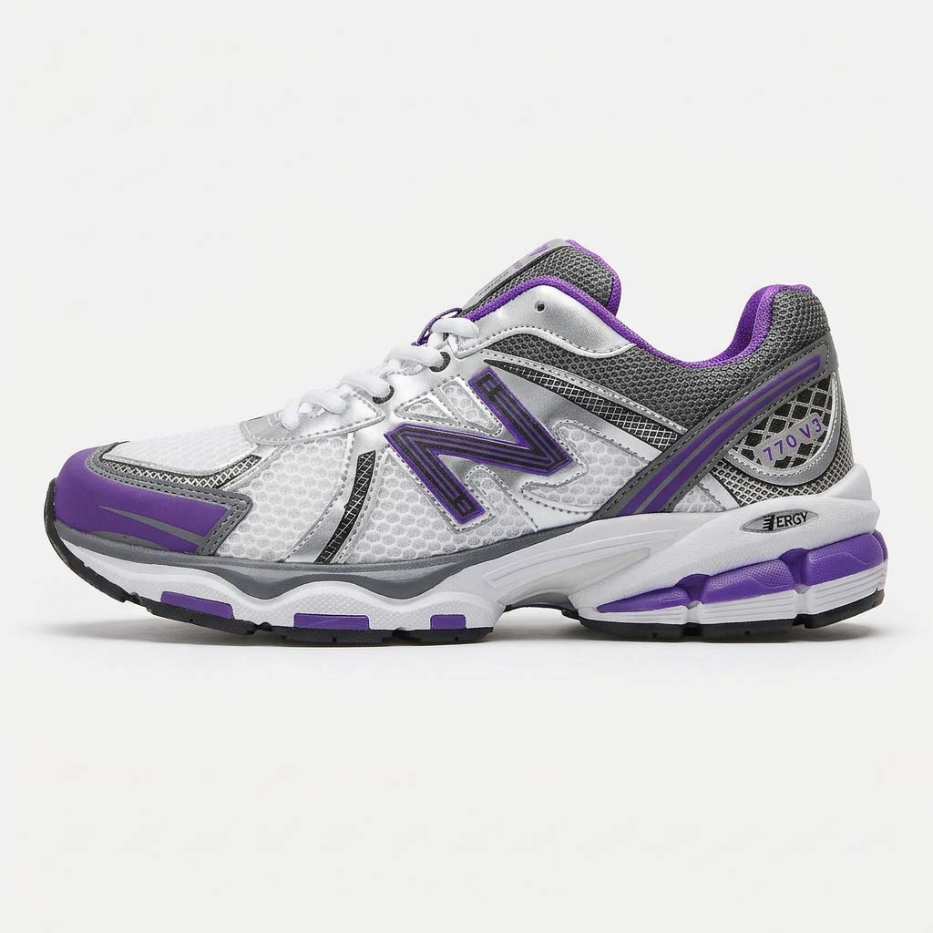 کتونی مردانه نیوبالانس مدل 770 V3 سفید نقره ای بنفش | New Balance 770 V3 Silver Purple Men's Sneakers