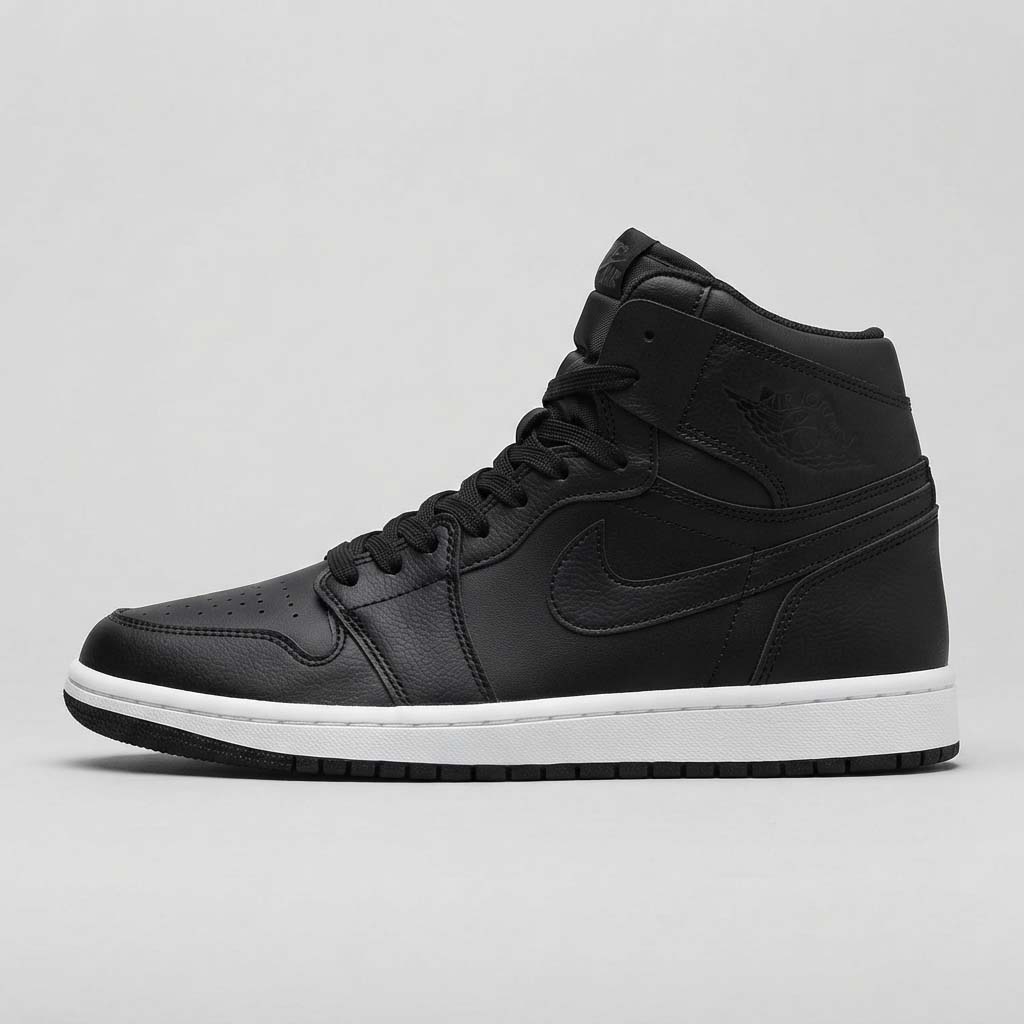 کتونی ساق‌دار مردانه Air Jordan 1 مشکی زیره سفید مناسب استایل روزمره B | سایز 41 تا 44