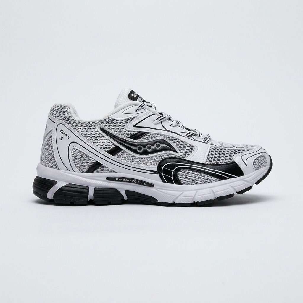 کتونی اسپرت مردانه ساکنی سفید-مشکی | Saucony Men's Classic Sport Sneaker – White/Black | 41-44