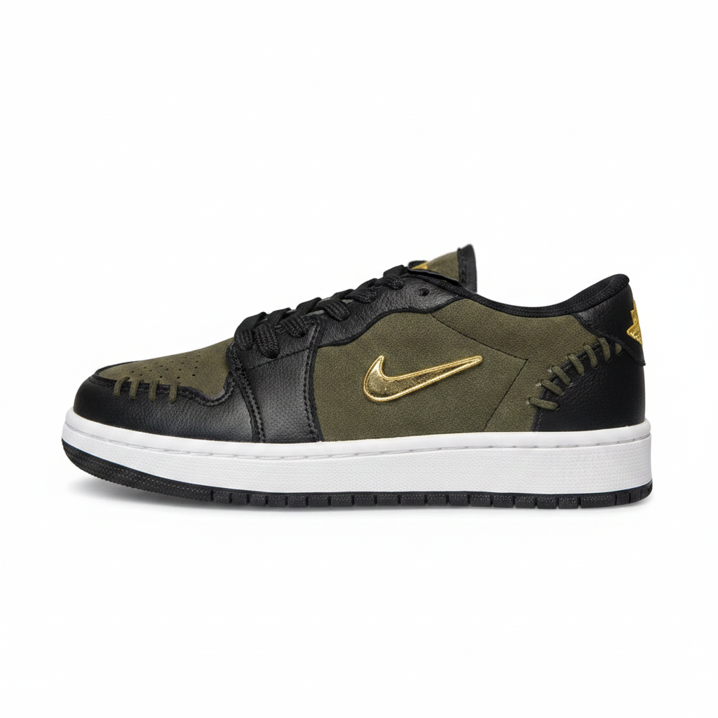 کتونی نایک ایر جردن 1 لو مشکی سبز | Nike Air Jordan 1 Low  | 41-44