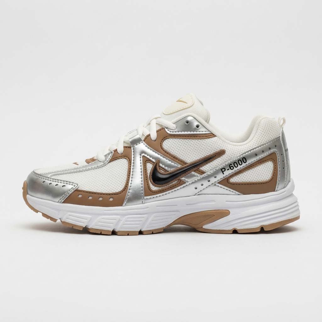 کتونی مردانه نایک P-7000 سفید موکا | Nike P-6000 Grey White Men's Sneakers