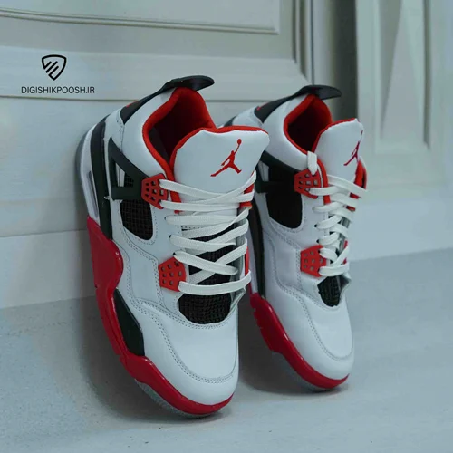 نایک ایر جردن 4 رترو چانکی لیس سفید قرمز (Nike Air Jordan 4 Retro Chunky Lace)