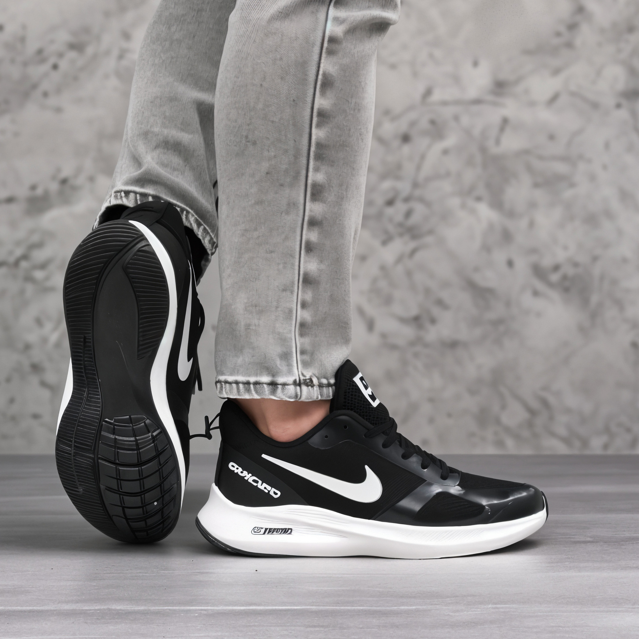 کتونی مردانه نایکی 10 زوم رنگ مشکی سفید سایز ۴۱ تا ۴۴