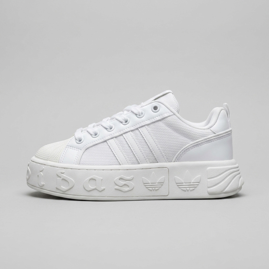کتونی آدیداس VL Court Bold مردانه سفید کرم | Adidas VL Court Bold White Red