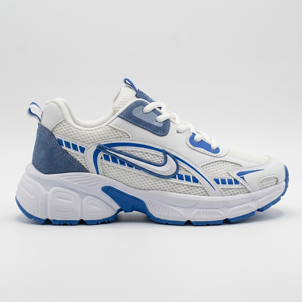 کتونی نایک V5K مردانه سفید آبی  |  Nike V5K White Blue ABC