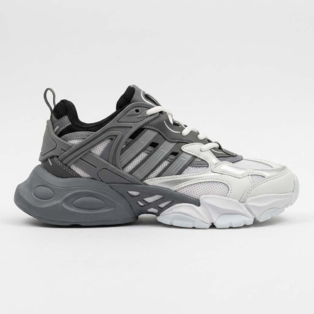کفش کتانی مردانه آدیداس دیلاکس طوسی سفید Adidas Deluxe Black White Men’s Sneakers