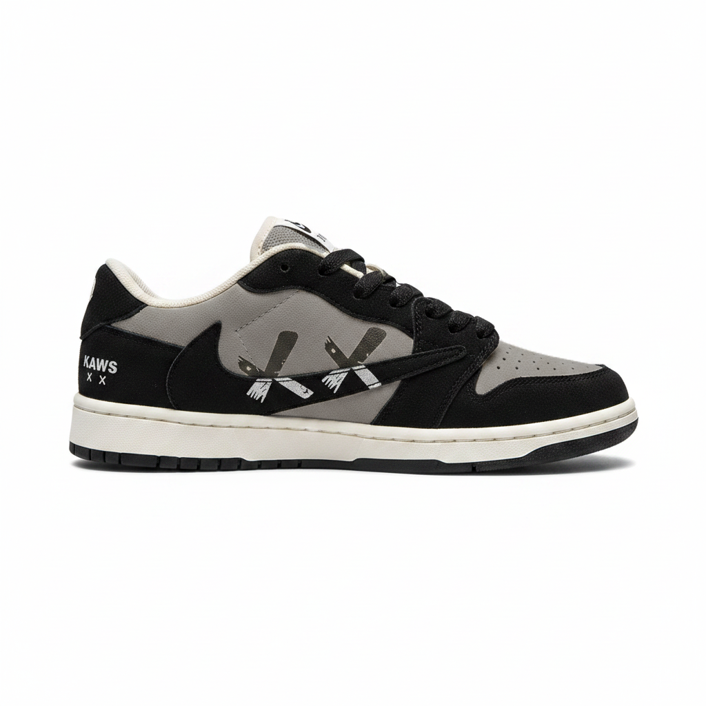 کتونی نایک ایر جردن 1 بدون ساق ترویس اسکات طوسی مشکی | Nike Air Jordan 1 Low Travis Scott | 41-44