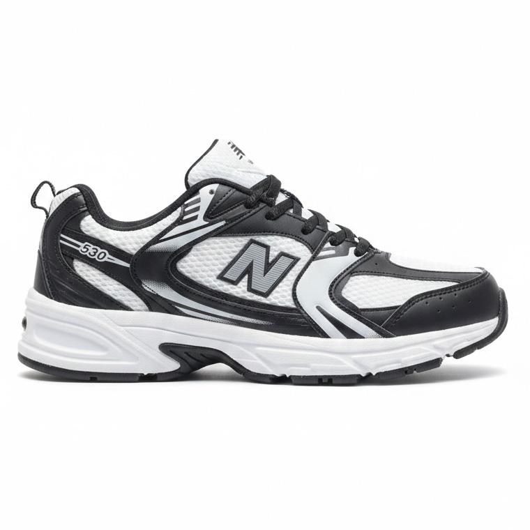 کتونی مردانه اسپرت نیوبالانس ۵۳۰ مشکی سفید