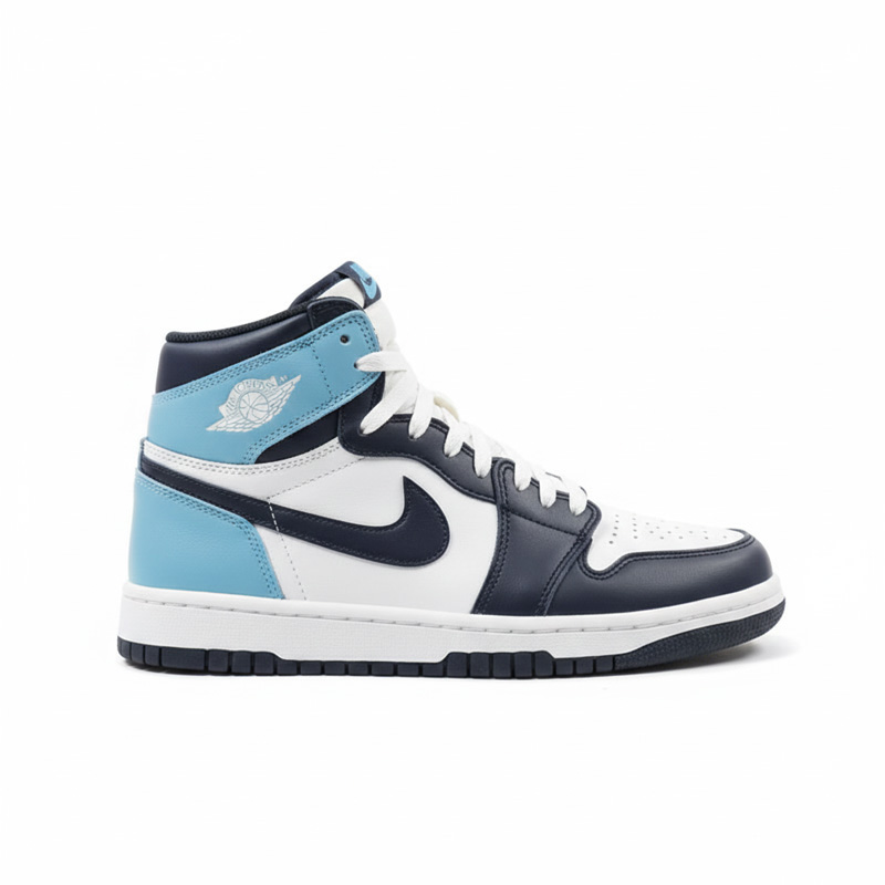 کفش کتونی پسرانه و زنانه نایک ایر جردن وان سفید آبی ساقدار