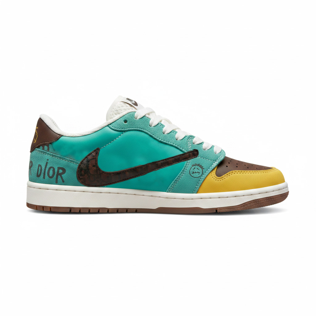 کتونی نایک ایر جردن 1 بدون ساق ترویس اسکات سبز | Nike Air Jordan 1 Low Travis Scott | 41-44