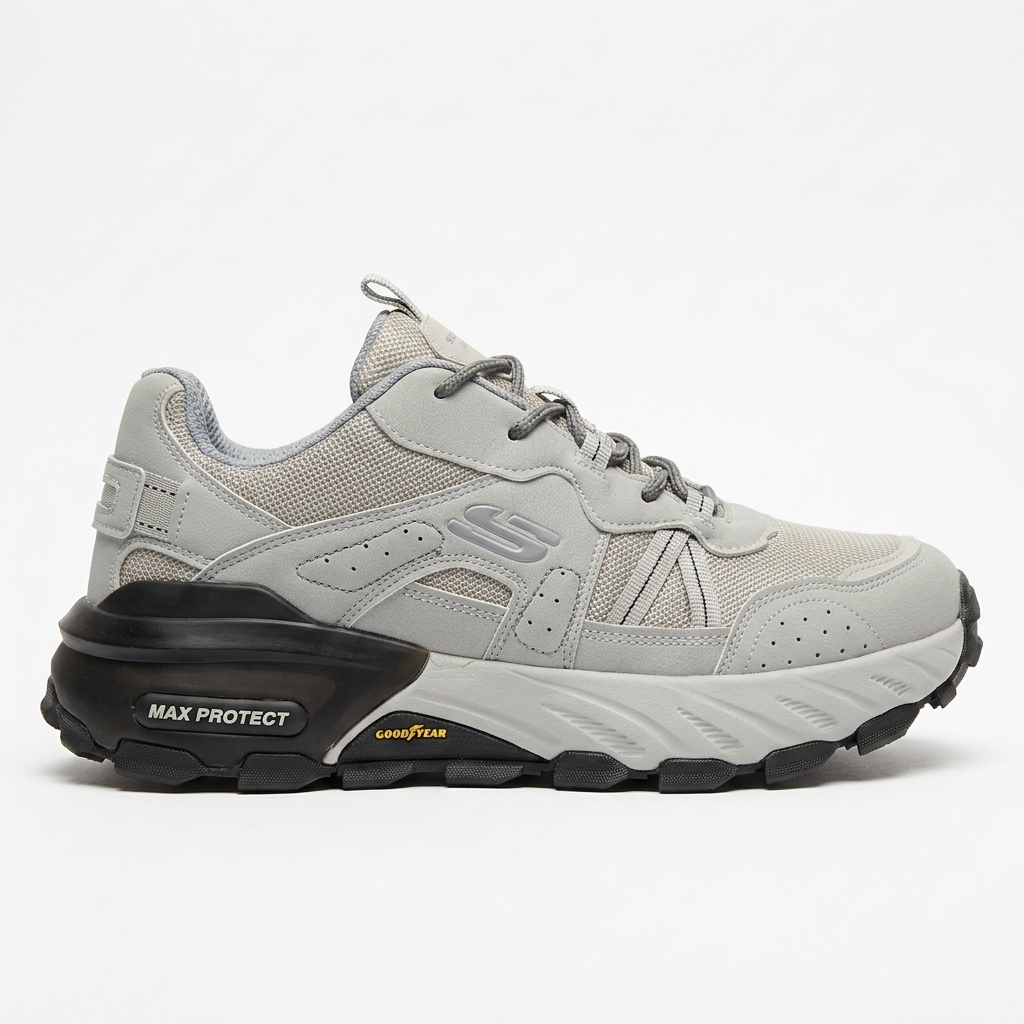 کتونی پیاده‌روی Skechers Cushion Adventure طوسی مناسب استفاده روزمره