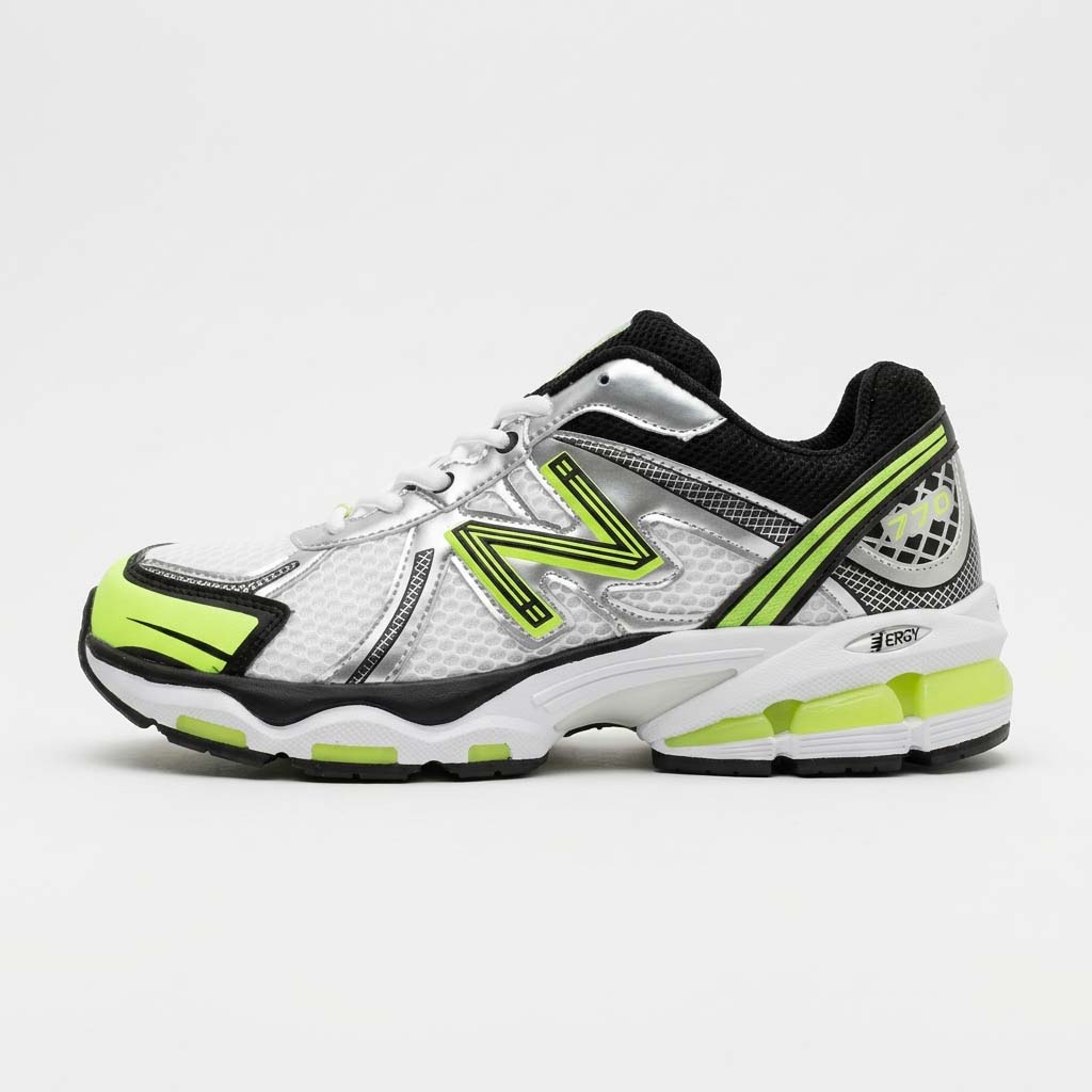کتونی مردانه نیوبالانس مدل 770 V3 سفید نقره ای سبز | New Balance 770 V3 Silver Green Men's Sneakers