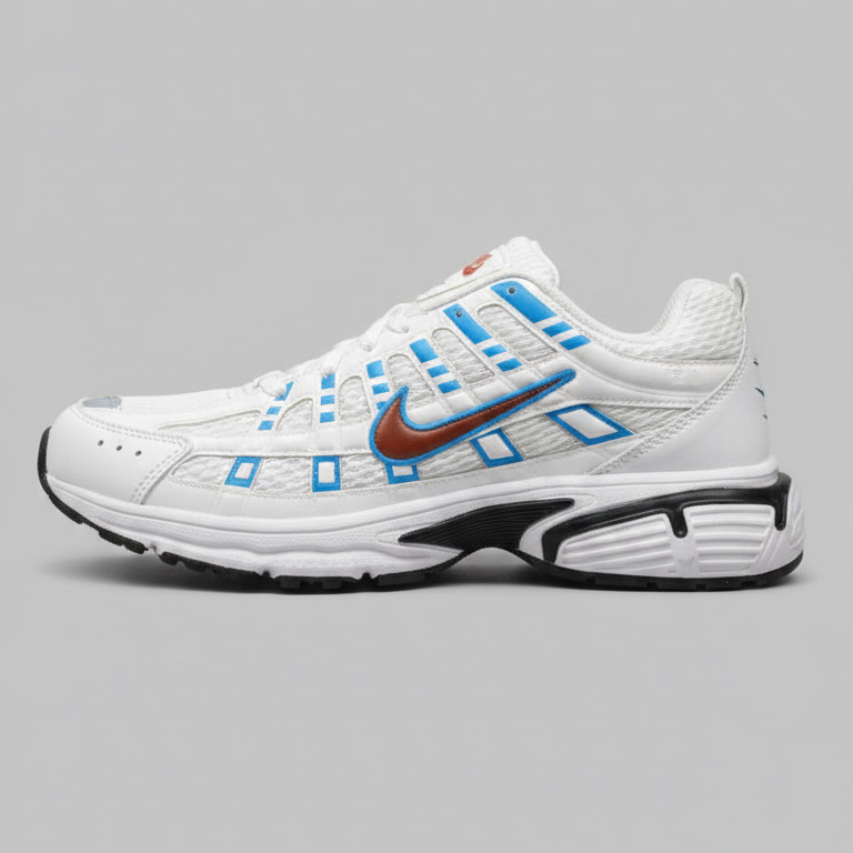 کفش ورزشی مردانه نایک P6000 سفید آبی | کتانی رانینگ سبک و راحت با طراحی مدرن