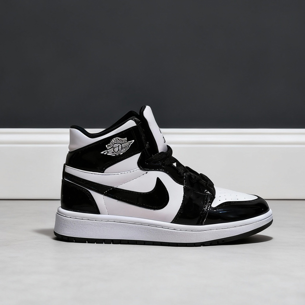 کفش کتونی مردانه نایک ایر جردن وان مشکی سفید ساق NIKE 1 RETRO HIGH OG SHADOW