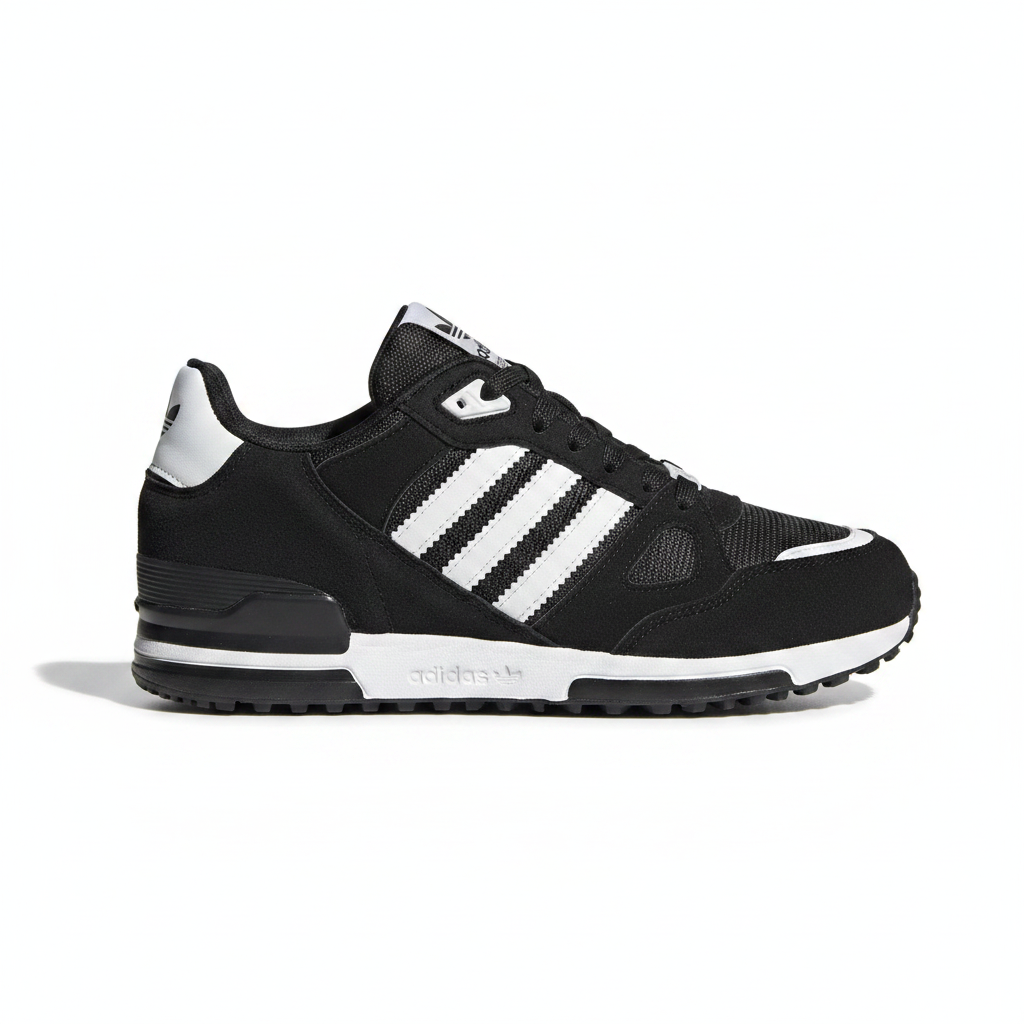 آدیداس ZX 750 رترو دهه ۸۰ | مشکی-سفید کلاسیک | مخصوص کلکسیون و استایل روزمره | 41-44